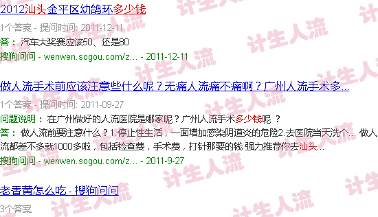 汕头上环多少钱