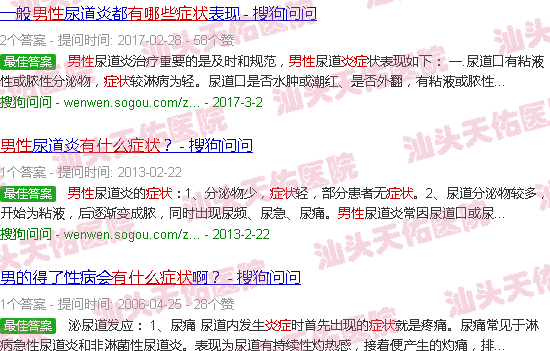 汕头男性炎症有哪些症状