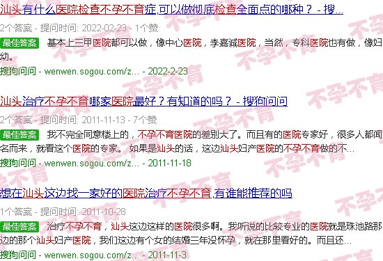 汕头不育不孕检查医院