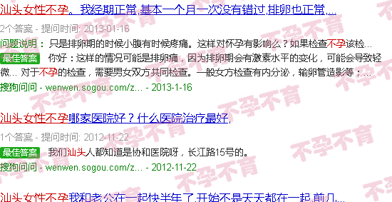 汕头女性不孕