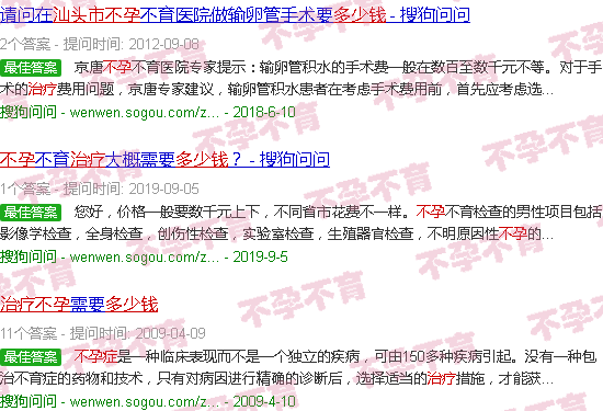 汕头治疗不孕多少钱