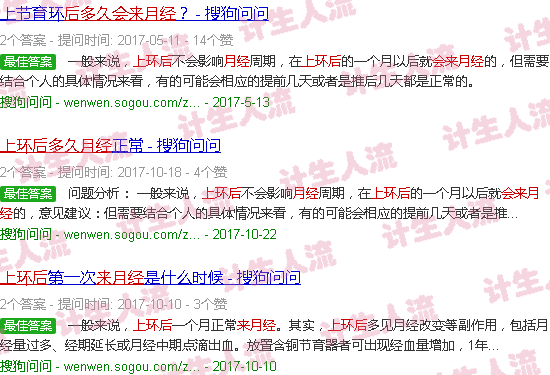 汕头上环后多久来月经