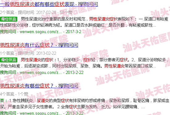 汕头男尿道炎症状
