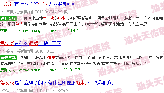 汕头包皮龟头炎症状