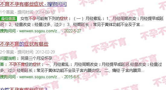 汕头不孕不育有什么症状