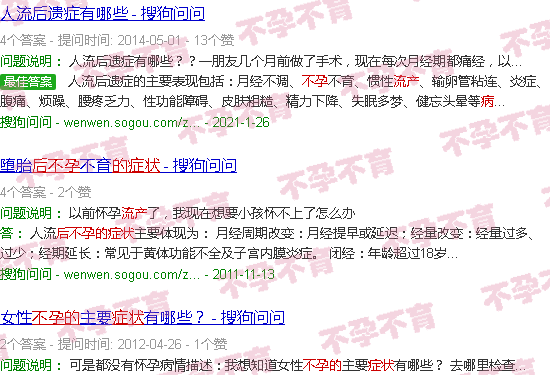 汕头流产后不孕的症状