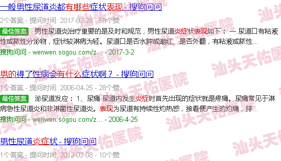 汕头男的炎症有哪些表现