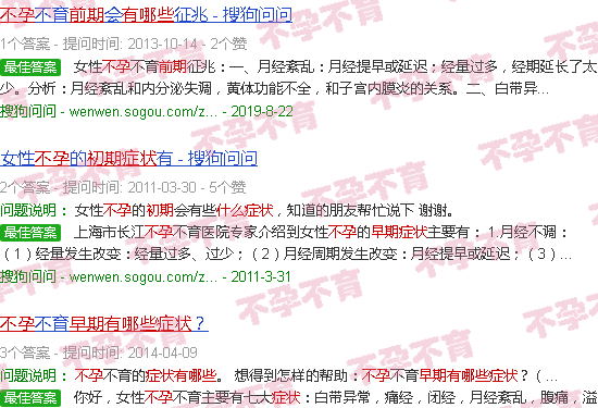 汕头不孕有什么初期症状
