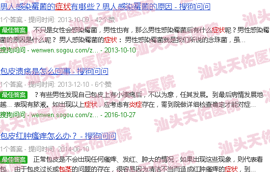 汕头包茎发炎症状图片