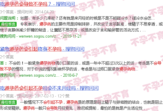 汕头避孕药会导致不孕吗
