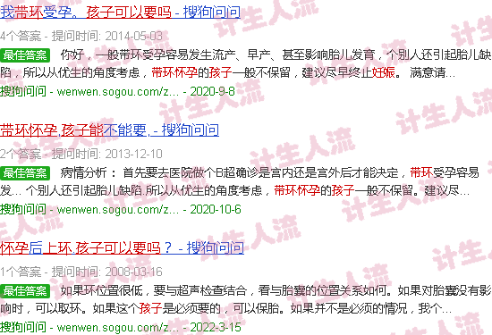 汕头上环怀孕了孩子能要么